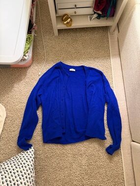 American Vintage Cobalt Blue Open-Front Cardigan